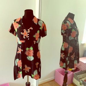Collared floral dress size M